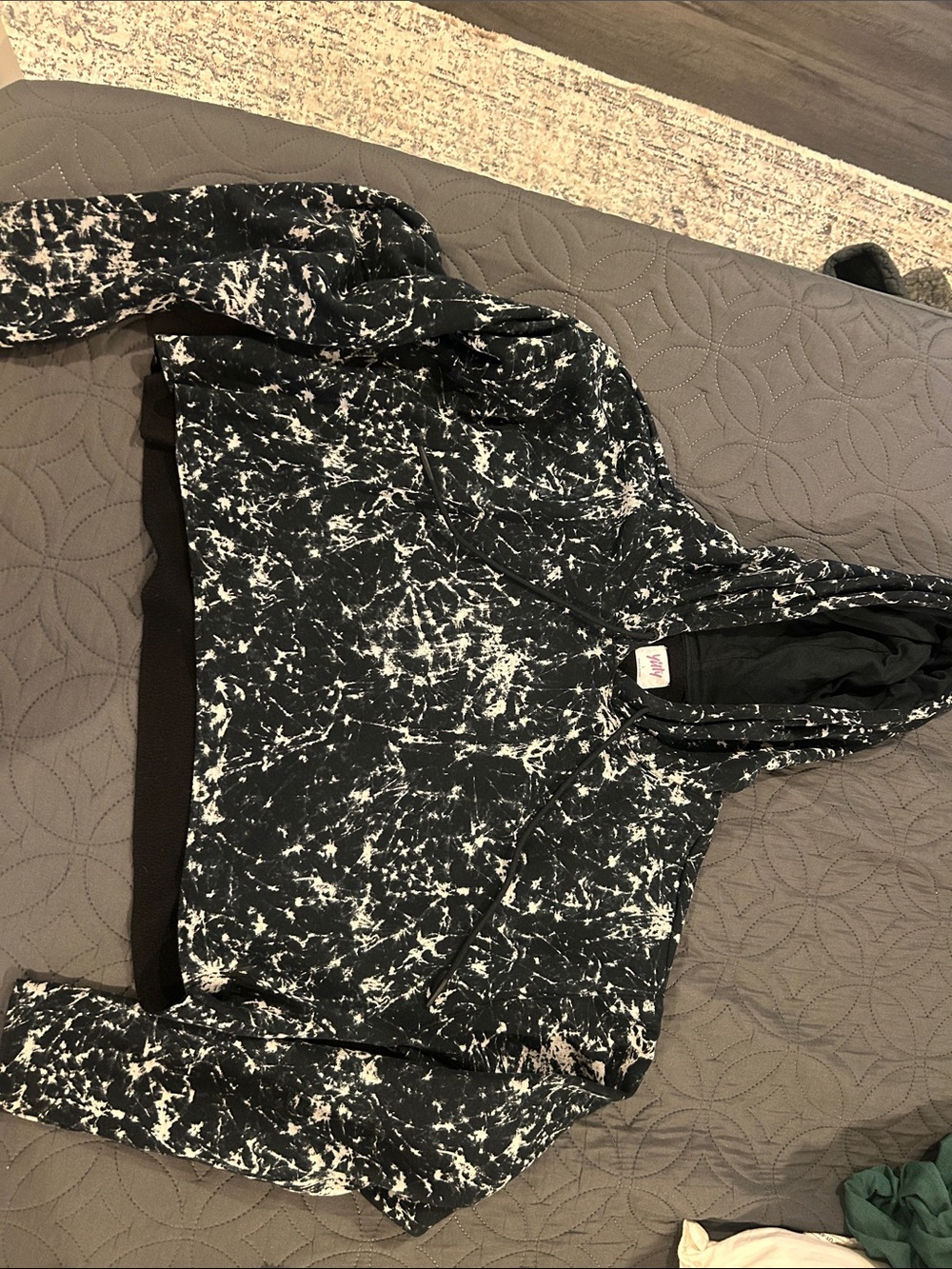 Fabletics Yitty Black & White Splatter Hoodie